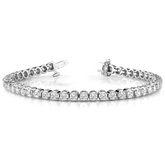 2 ctw Four-Prong Lab Created Diamond Tennis Bracelet  white gold